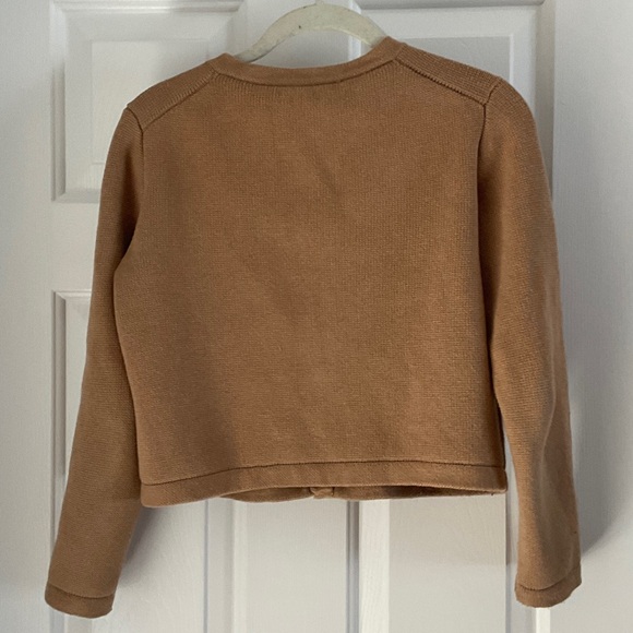 J. Crew Emilie Camel Knit Lady Jacket Cardigan with Gold Buttons - Picture 2 of 3